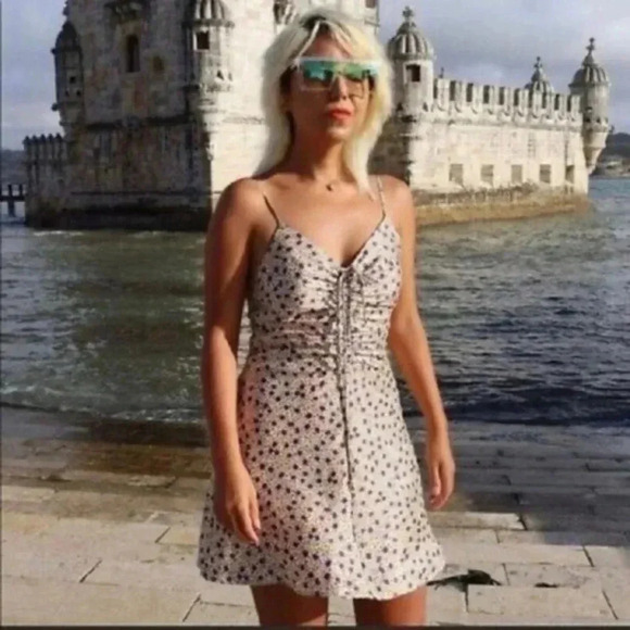 Zara draped satin effect dress  Size Medium 8231/512 - Picture 2 of 9